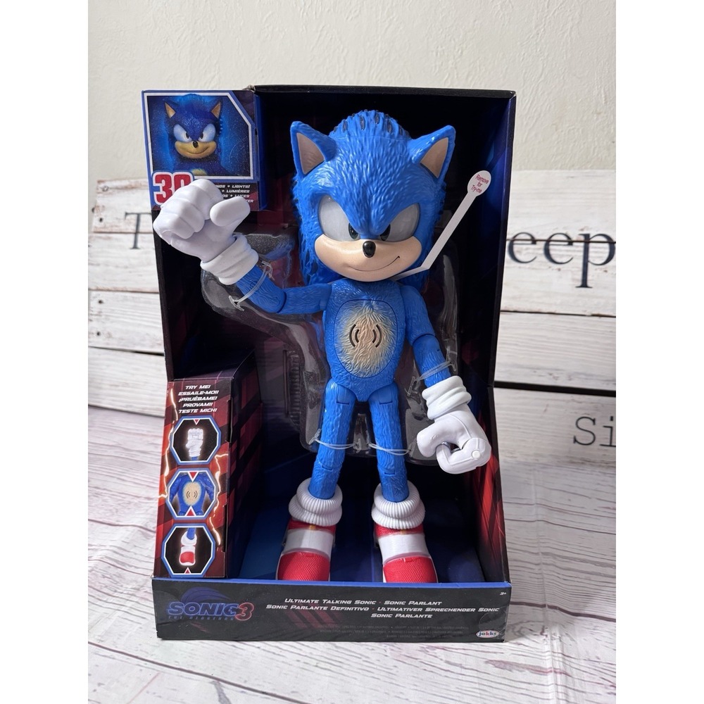 Sonic the Hedgehog 3 Ultimate Talking Sonic Figure Toy New with Tag
